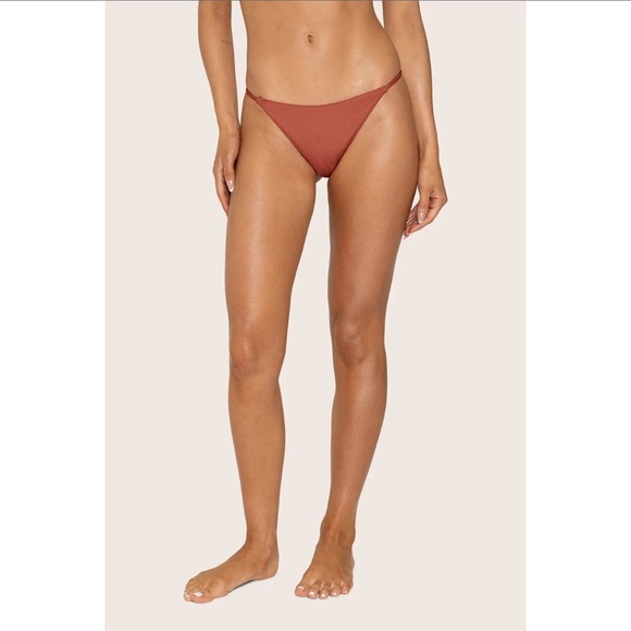 SET ACTIVE x VOLCOM Swim Sandy String Bikini Bottom in Sunset - Picture 1 of 3